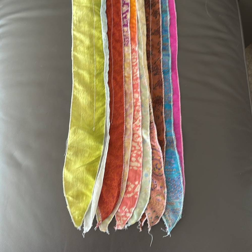 Colorful flowing hippie look scarf. - Picture 7 of 9